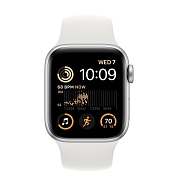 Apple Watch SE (2022) 40mm Aluminum Case with Sport Band Silver (Белый / Серебристый)