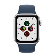 Apple Watch SE (2021) 40mm Aluminum Case with Sport Band Silver (Синий омут / Серебристый)