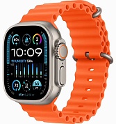 Apple Watch Ultra 2 49 mm Titanium Case with Orange Ocean Band