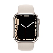 Apple Watch Series 7 45mm Aluminum Case with Sport Band Starlight (Сияющая звезда)