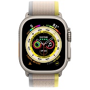 Apple Watch Ultra Titanium Case with Yellow/Beige Trail Loop (S/M) (Желтый / Бежевый / Титан)