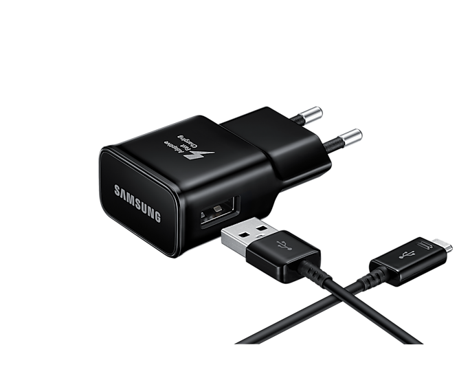 Samsung Сетевое зарядное устройство EP-TA20EBECGRU + кабель USB Type-C, черный - фото