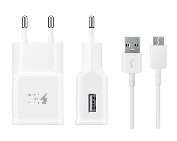 Samsung Сетевое зарядное устройство EP-TA20EWECGRU + кабель USB Type-C, белый - фото 5