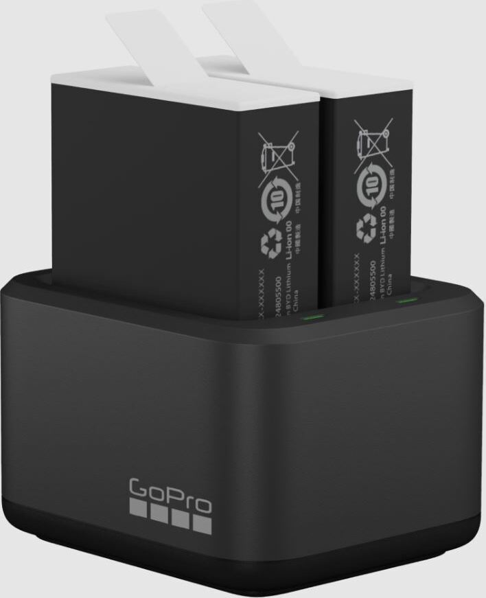 Двойное зарядное устройство + аккумуляторы GoPro HERO11, HERO10 и HERO9 Enduro (ADDBD-211-EU)