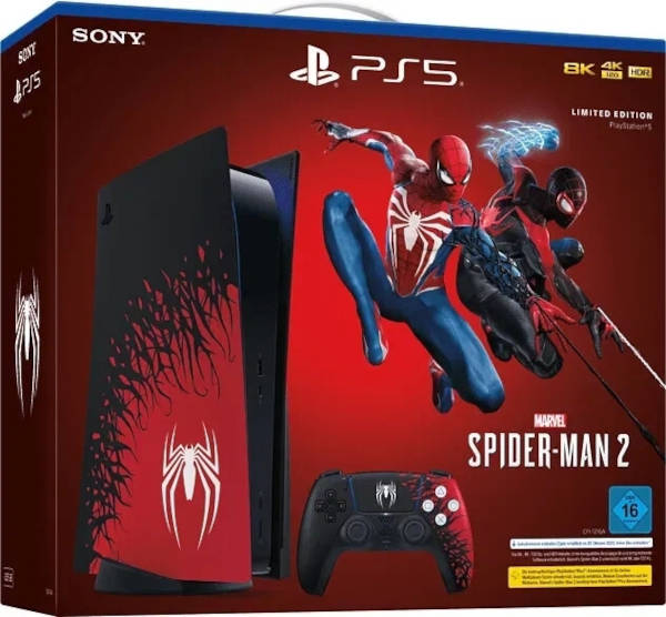 Игровая приставка Sony PlayStation 5, с дисководом, 825 ГБ SSD, Marvel Spider-Man 2, Spider-Man 2 Limited Edition - фото