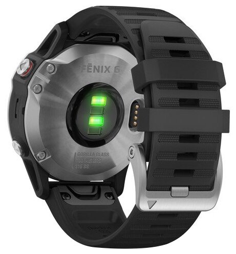 Умные часы Garmin Fenix 6, серебристый/черный - фото 2