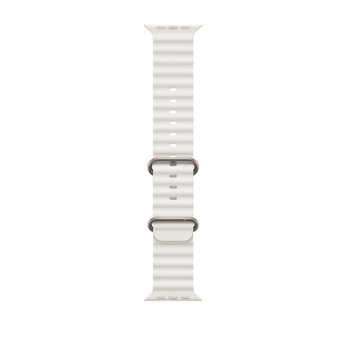 Apple Watch Ultra Titanium Case with White Ocean Band (Белый / Титан) - фото 1