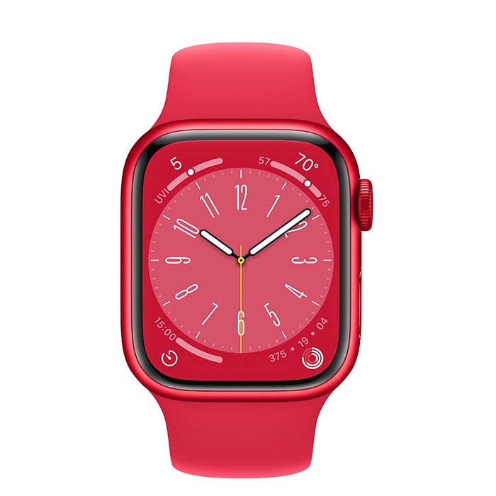 Apple Watch Series 8 41mm Aluminum Case with Sport Band Midnight (PRODUCT) Red (Красный) - фото