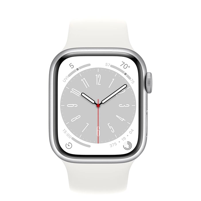 Apple Watch Series 8 41mm Aluminum Case with Sport Band Silver (Серебристый / Белый) - фото