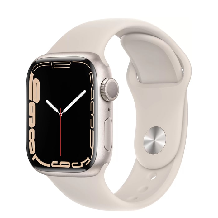 Apple Watch Series 7 45mm Aluminum Case with Sport Band Starlight (Сияющая звезда) - фото 0