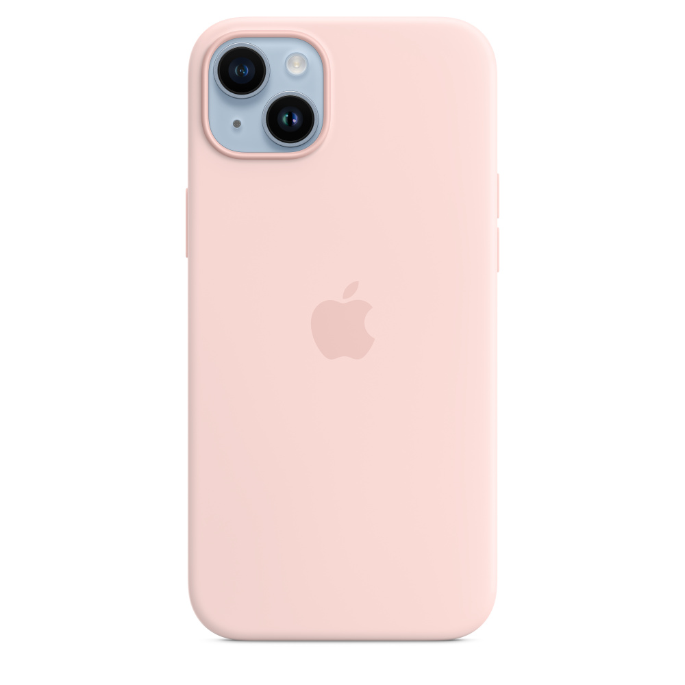 Силиконовый чехол MagSafe для iPhone 14 Plus - Chalk Pink (MPT73ZM/A) - фото