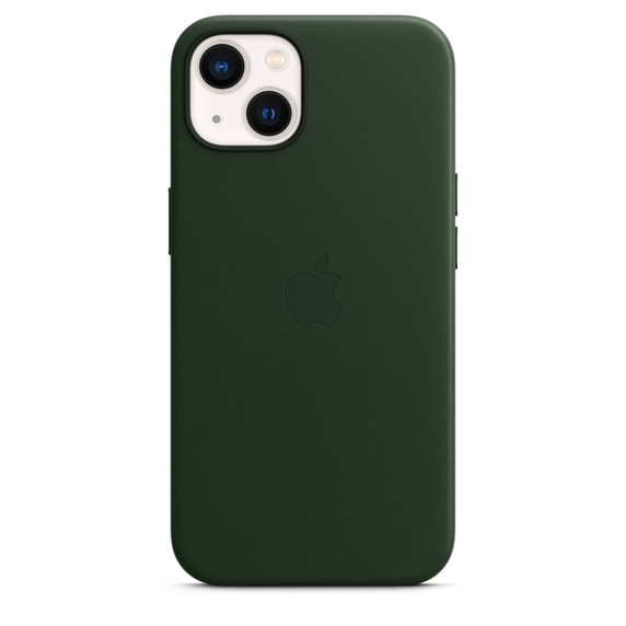 Apple Кожаный чехол MagSafe для iPhone 13, цвет «зелёная секвойя» 