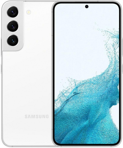 Смартфон Samsung Galaxy S22 8/128 ГБ, белый Snapdragon - фото