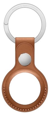 Кожаный брелок-подвеска Apple AirTag Leather Key Ring Brown (MMFA3ZM/A)