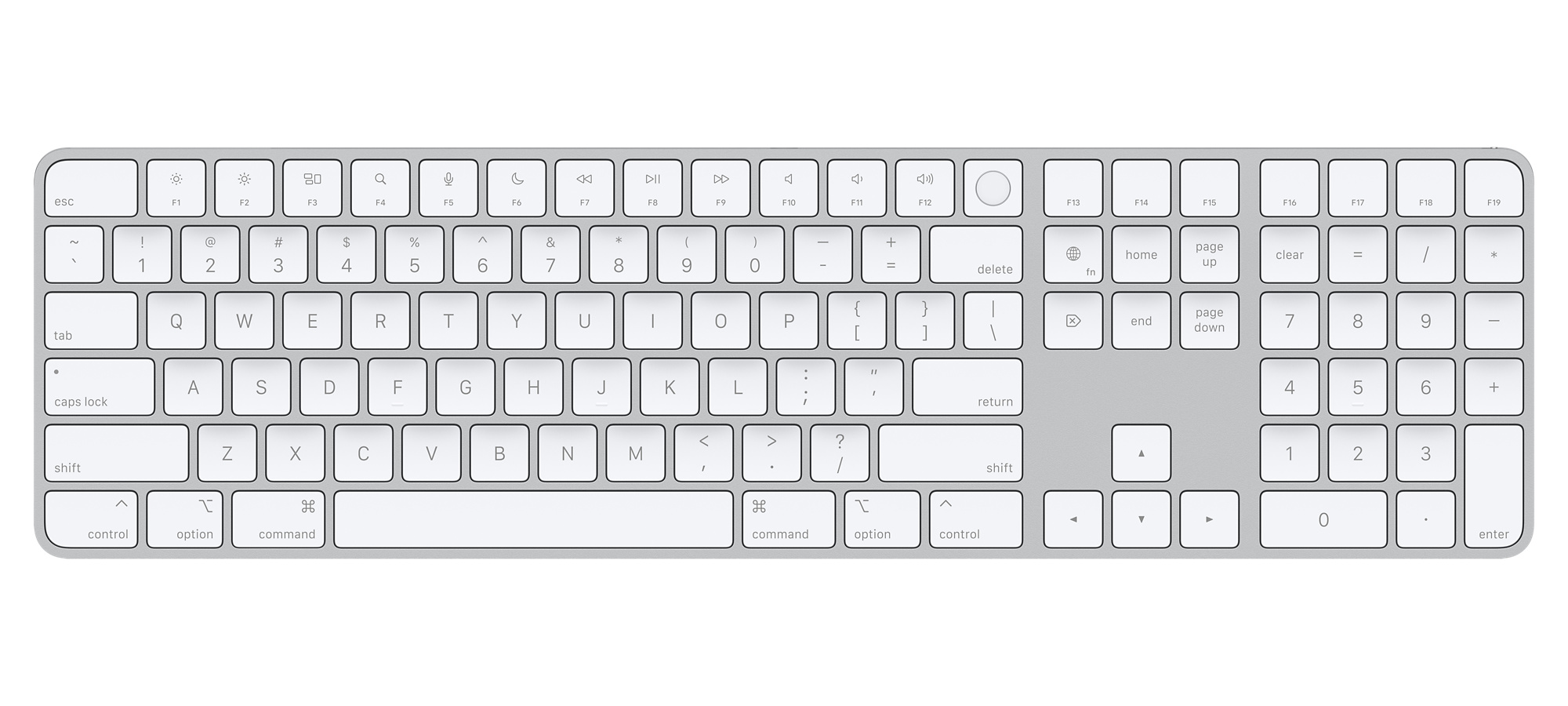 Клавиатура Apple Magic Keyboard with Touch ID and Numeric Keypad (MK2C3) - фото