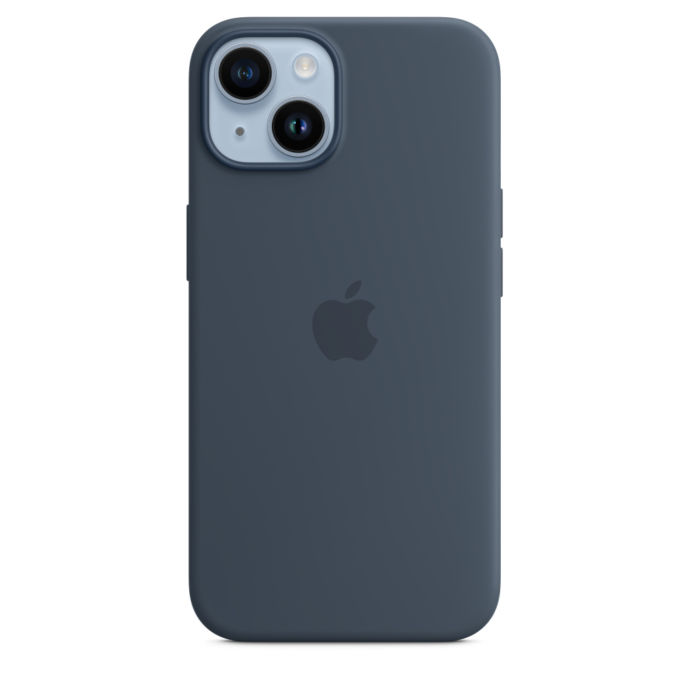 Силиконовый чехол MagSafe для iPhone 14 - Storm Blue (MPRV3ZM/A) - фото