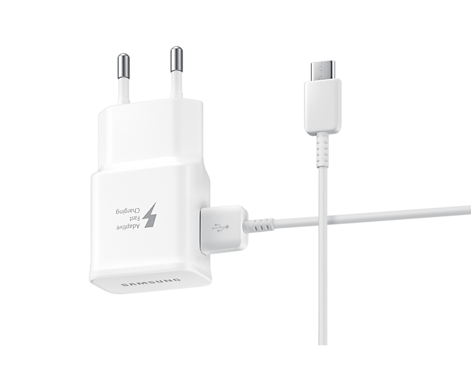 Samsung Сетевое зарядное устройство EP-TA20EWECGRU + кабель USB Type-C, белый - фото