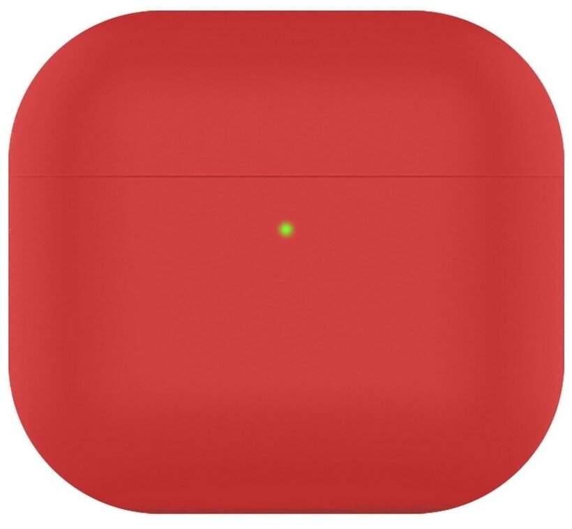 Чехол для AirPods 3 силиконовый Deppa Ultra Slim (D-47324) 1.3мм Красный - фото 0