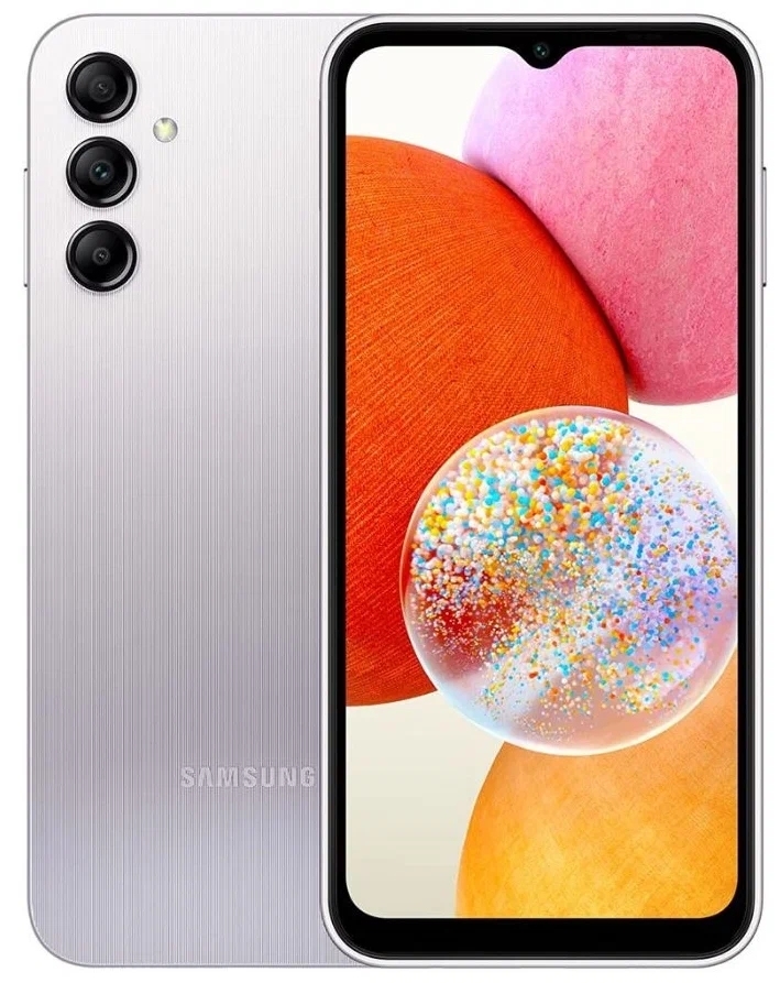 Смартфон Samsung Galaxy A14 4/64 Гб, серебристый