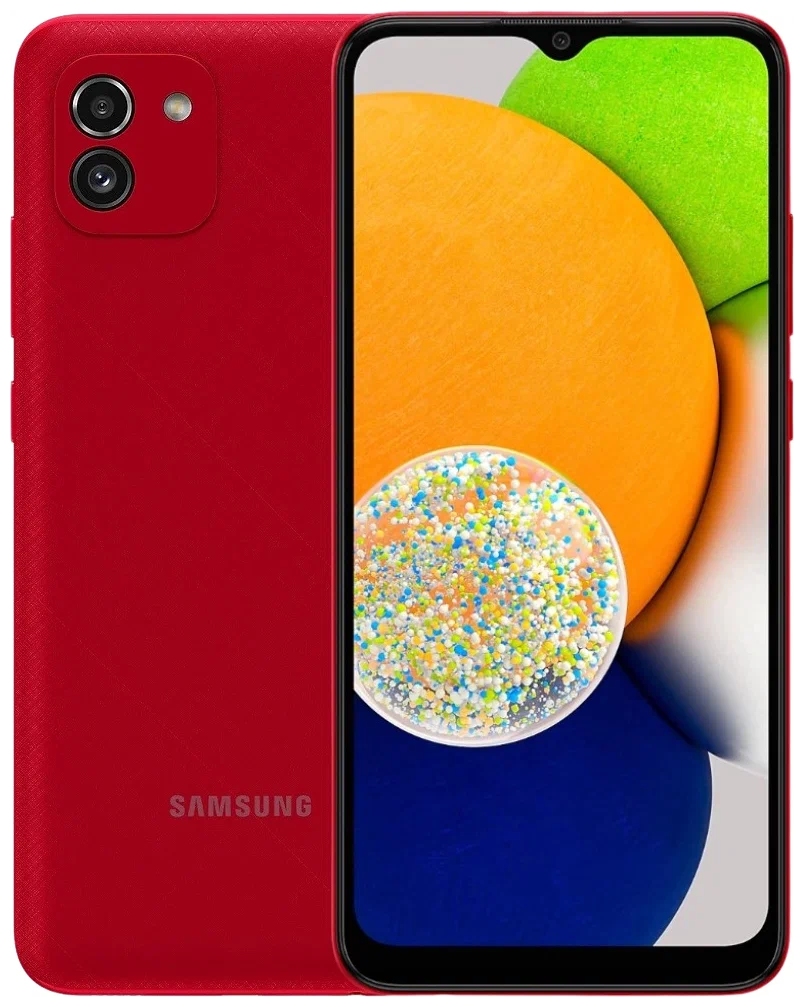 Смартфон Samsung Galaxy A03 4/64 ГБ, красный - фото
