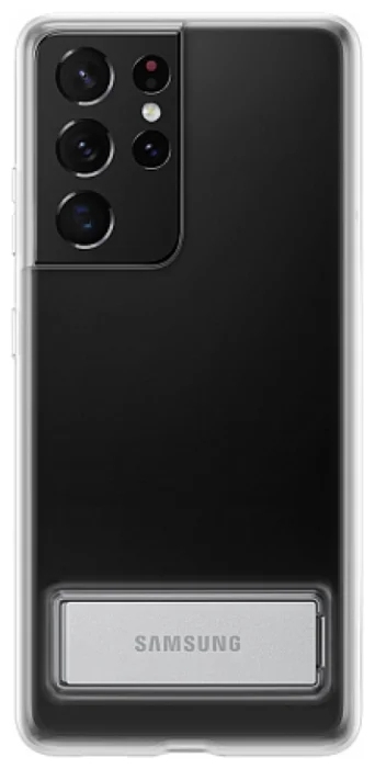 Чехол Samsung Clear Standing Cover S21 Ultra прозрачный (EF-JG998CTEGRU) - фото