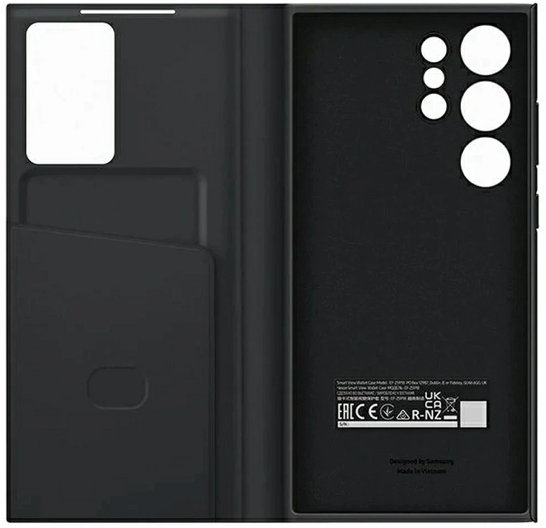 Samsung Galaxy S23 Ultra Smart View Wallet Case EF-ZS918CBEGWW, черный - фото 0