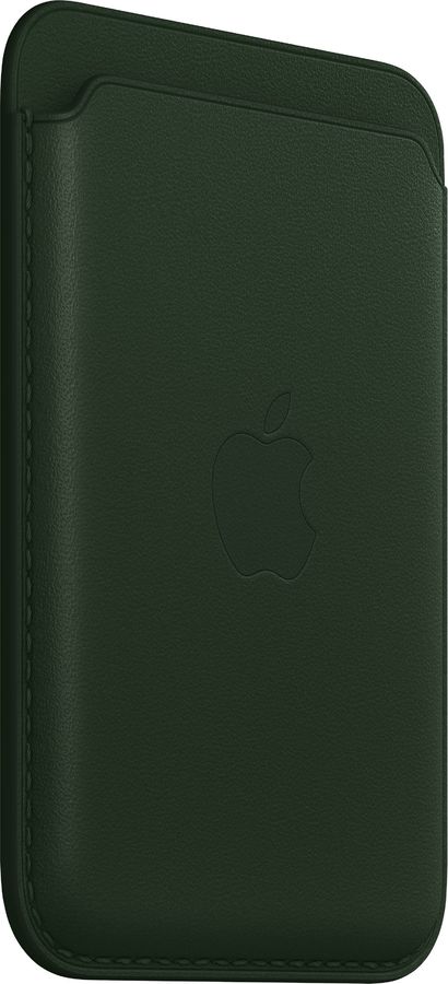 Чехол (футляр) Apple Leather Wallet with MagSafe, для Apple iPhone , зеленая секвойя (MM0X3) - фото 2