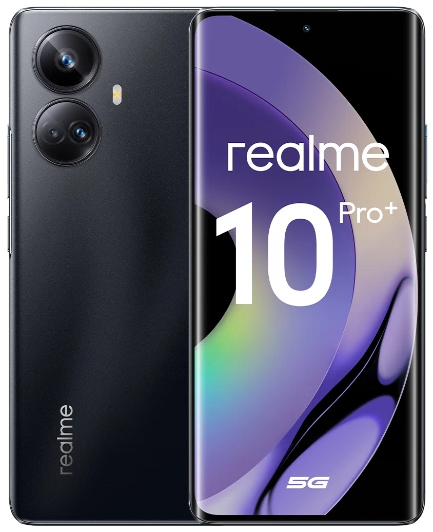 Смартфон realme 10 Pro+ 5G 12/256 ГБ, черный - фото
