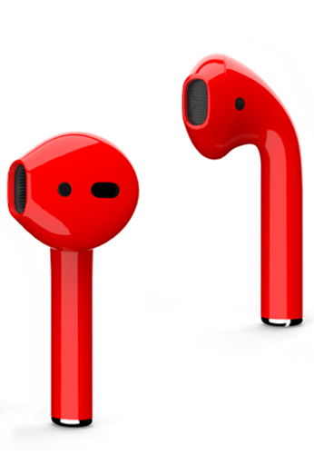 Наушники Apple Airpods 2 Color Red Gloss (Красный глянец) - фото