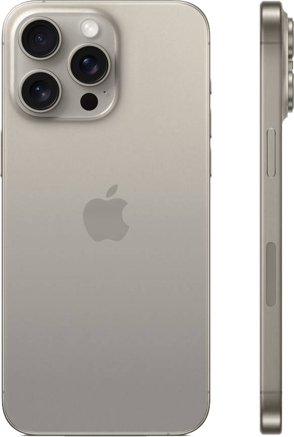 Смартфон Apple iPhone 15 Pro Max 1TB, Natural Titanium (серый) - фото 0