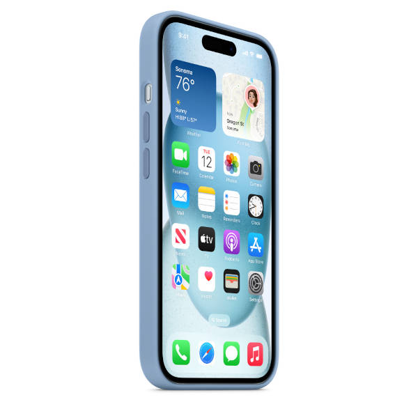 Apple Чехол Apple iPhone 15 Plus Silicone Case с MagSafe, Winter Blue (MT193) - фото 0
