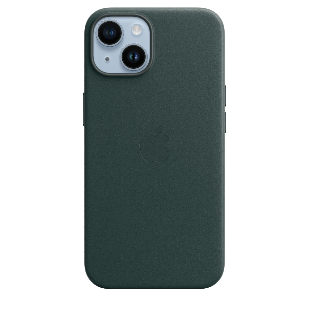 Кожаный чехол MagSafe для iPhone 14 - Forest Green (MPP53ZM/A) - фото