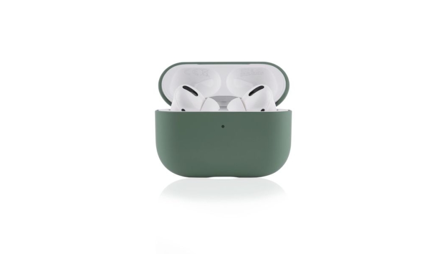 Силиконовый чехол VLP Silicone Case Soft Touch для Apple AirPods Pro 2, темно-зеленый - фото