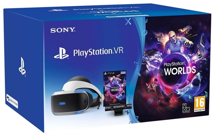 Sony PlayStation VR шлем виртуальной реальности (CUH-ZVR2) + PS Camera + Игра PlayStation VR Worlds + Adapter PS5 - фото 1