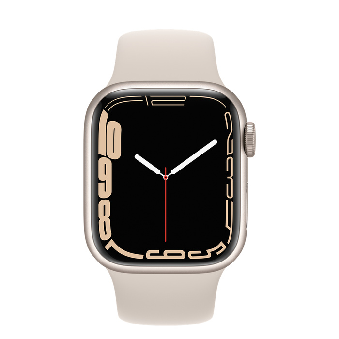 Apple Watch Series 7 41mm Aluminum Case with Sport Band Starlight (Сияющая звезда)