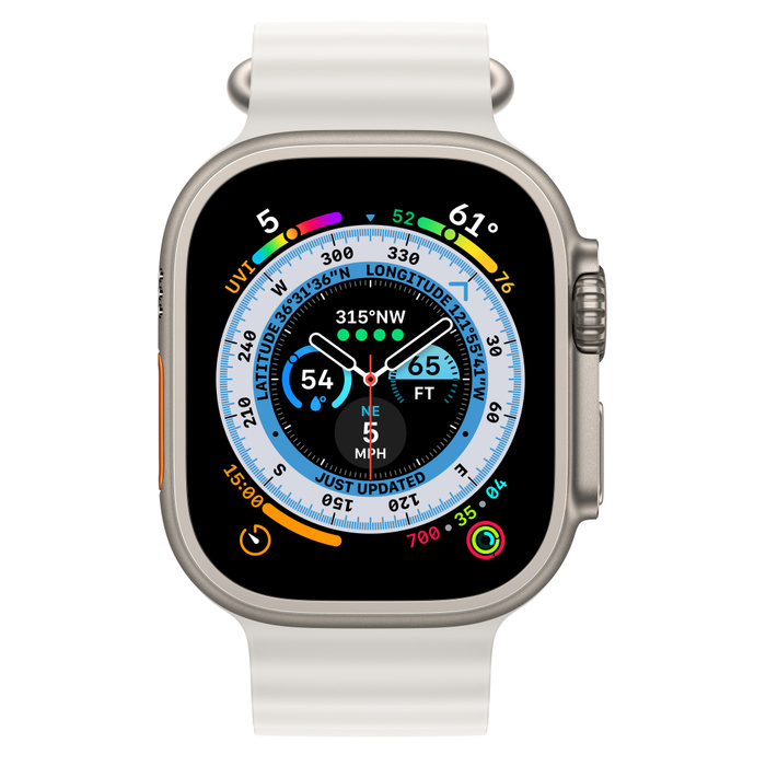 Apple Watch Ultra Titanium Case with White Ocean Band (Белый / Титан)