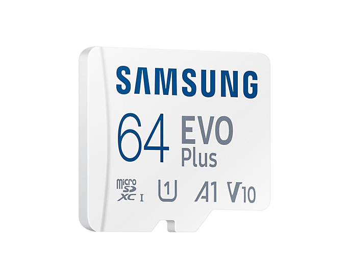Карта памяти micro SDXC 64Gb Samsung EVO Plus UHS-I U1 A1 + ADP 130Mb/s (MB-MC64KA) - фото 1