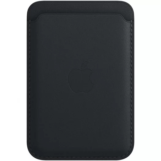 Apple Чехол Apple Кожаный чехол-бумажник MagSafe для iPhone, тёмная ночь (MM0Y3ZM)) 