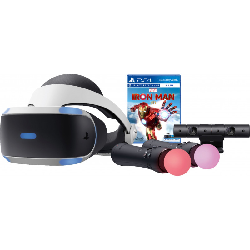 Sony PlayStation VR шлем виртуальной реальности (CUH-ZVR2) + камера + Move Controller 2 + Marvel’s Iron Man Bundle - фото 1