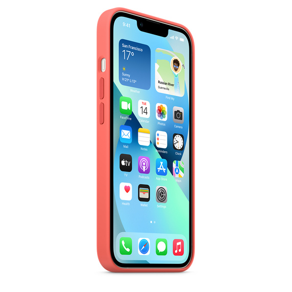 Силиконовый чехол MagSafe для iPhone 13, цвет «розовый помело» - фото 1