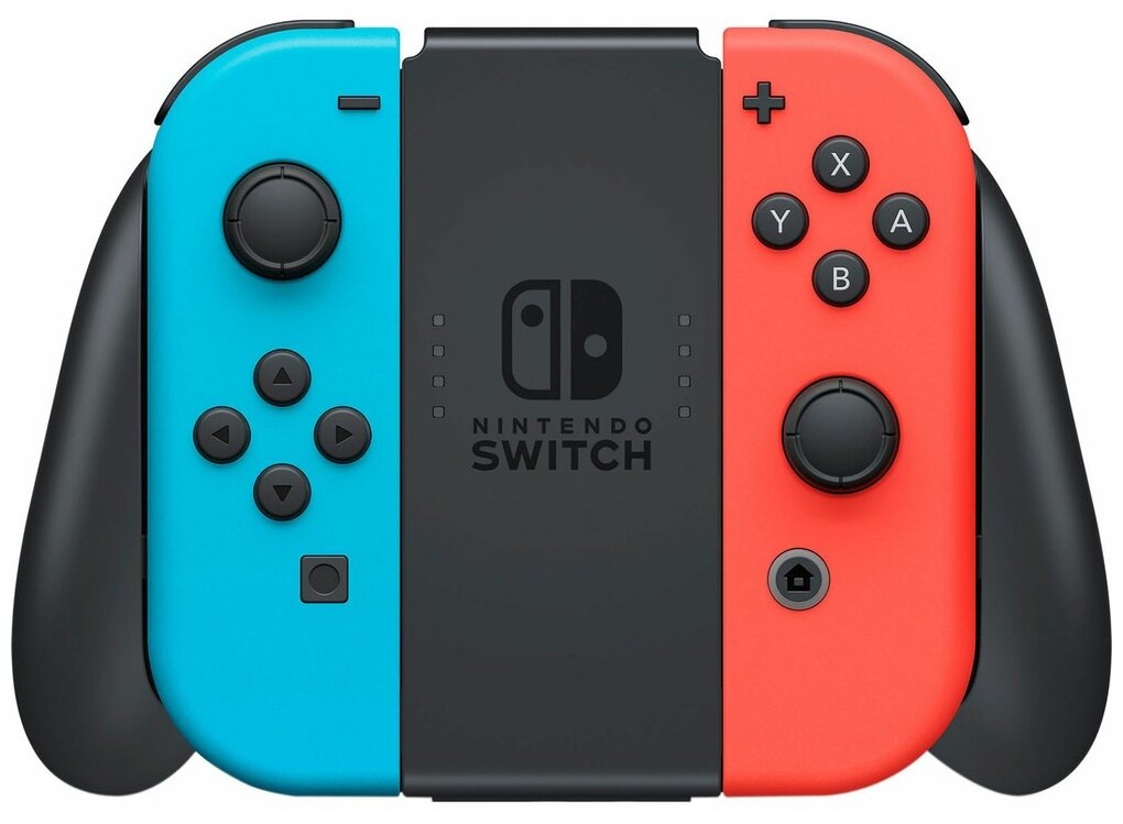 Игровая приставка Nintendo Switch (OLED model), неоновый синий/неоновый красный - фото 2