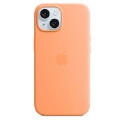 Apple Чехол Apple iPhone 15 Silicone Case с MagSafe, Orange Sorbet (MT0W3) 