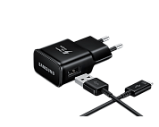 Samsung Сетевое зарядное устройство EP-TA20EBECGRU + кабель USB Type-C, черный