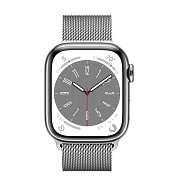 Apple Watch Series 8 41mm Silver Stainless Steel Case with Milanese Loop