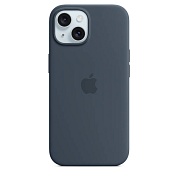 Apple Чехол Apple iPhone 15 Silicone Case с MagSafe, Storm Blue (MT0N3) 