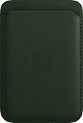 Apple Чехол (футляр) Apple Leather Wallet with MagSafe, для Apple iPhone , зеленая секвойя (MM0X3) 