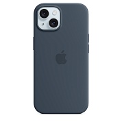 Чехол Apple iPhone 15 Plus Silicone Case с MagSafe, Storm Blue (MT123) 
