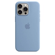 Apple Чехол Apple iPhone 15 Pro Max Silicone Case с MagSafe, Winter Blue (MT1Y3) 