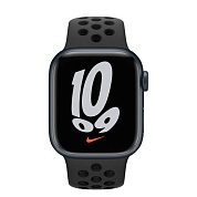 Смарт-часы Смарт-часы Apple Watch Nike Series 7 45mm, корпус из алюминия цвета «тёмная ночь», спортивный ремешок Nike