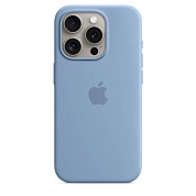 Apple Чехол Apple iPhone 15 Pro Silicone Case с MagSafe, Winter Blue (MT1L3) 